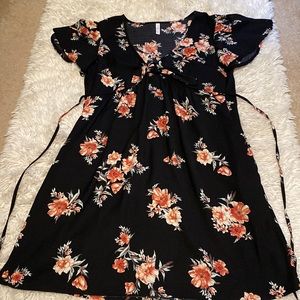 Xhilaration Black floral dress